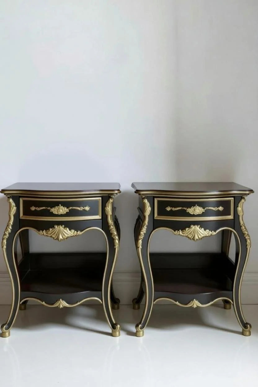 Burgundy classic french rococo style Bed