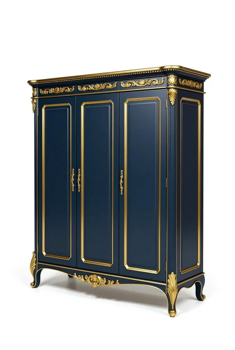 Crown Noir Neoclassical style french bed set