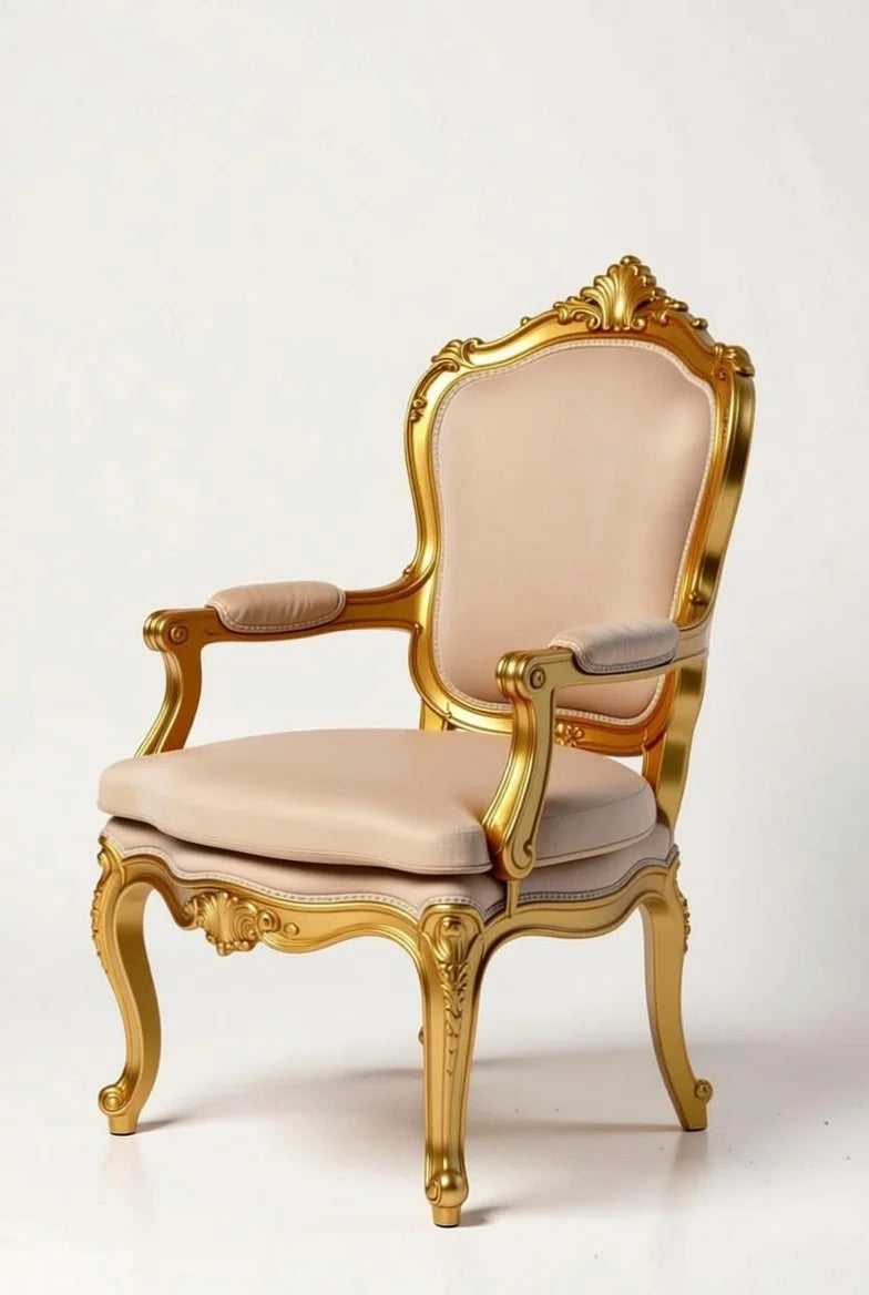 Heritage Gold Rococo Style French Bed Set