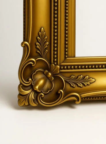Oversized Antique Gold Mirror – French Bedroom Decor| Huge Leaning Floor Mirror| Gilded Fireplace Mirror| Custom Size