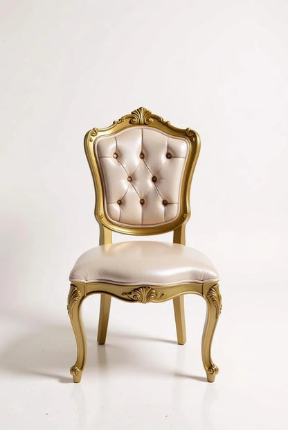 Gold Teak Wood Dining Table Set | 6 Seater Glass Top | Hand Carved French Baroque Furniture | Royal Home Decor | Curio Cabinet & Console