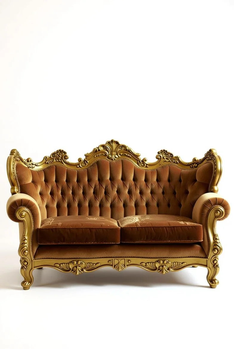 Imperial Baroque Suite | Luxury Gold Baroque Sofa, Armchair & Coffee Table Set