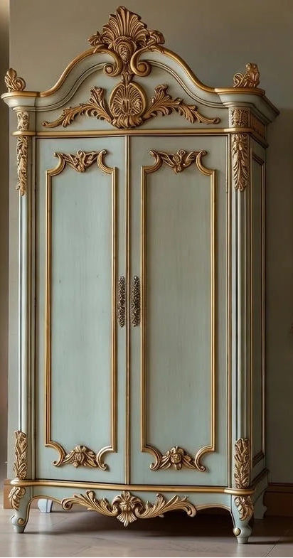 Luxury Italian Baroque Canopy Bed for Master Bedrooms | Artisanal Hand-Carved With Gold Accents | Makin’ It Home