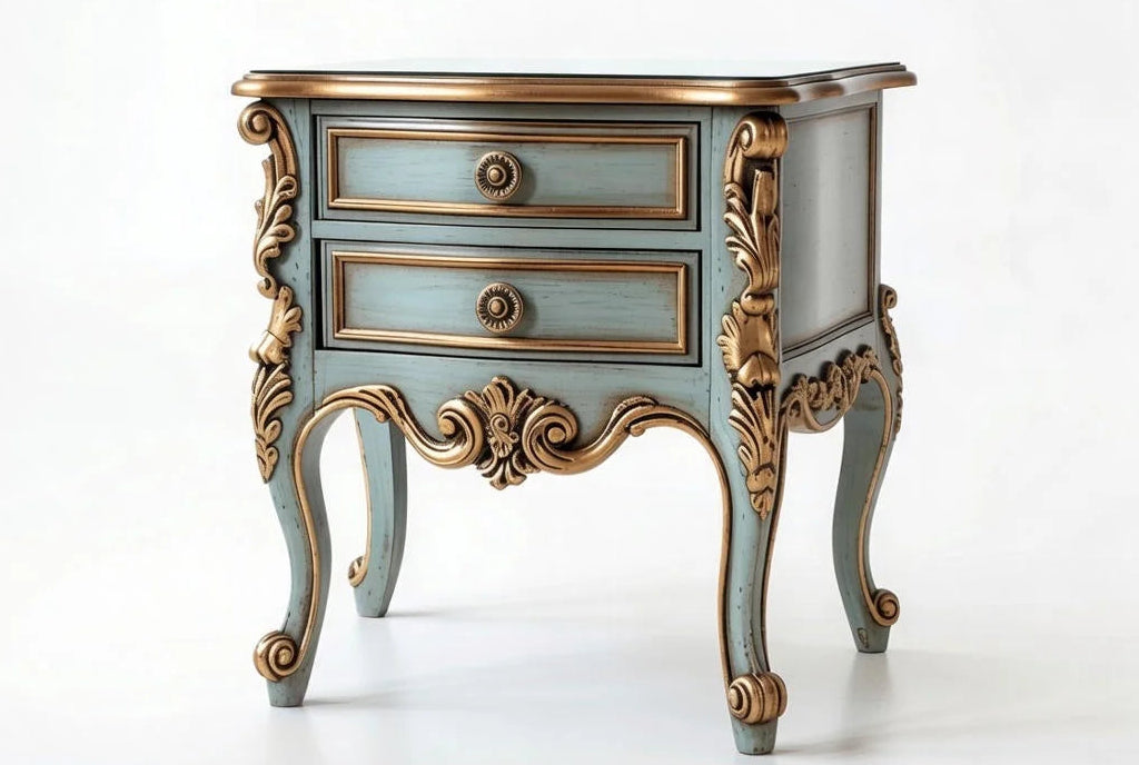 Luxury Italian Baroque Canopy Bed for Master Bedrooms | Artisanal Hand-Carved With Gold Accents | Makin’ It Home