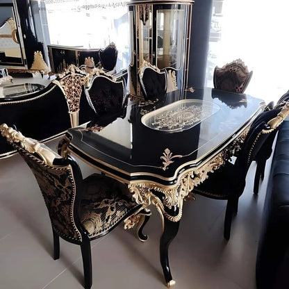 Black Finish Dining Set