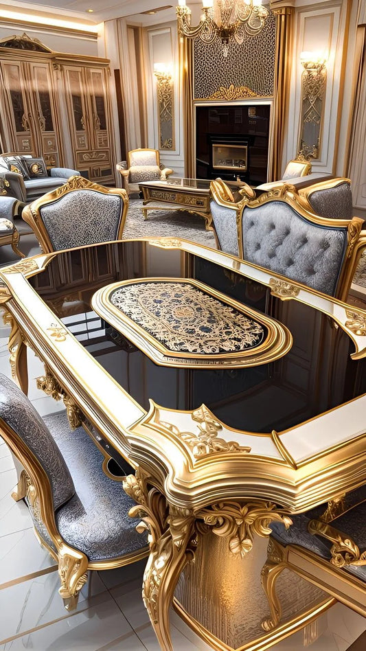 Black Finish Dining Set