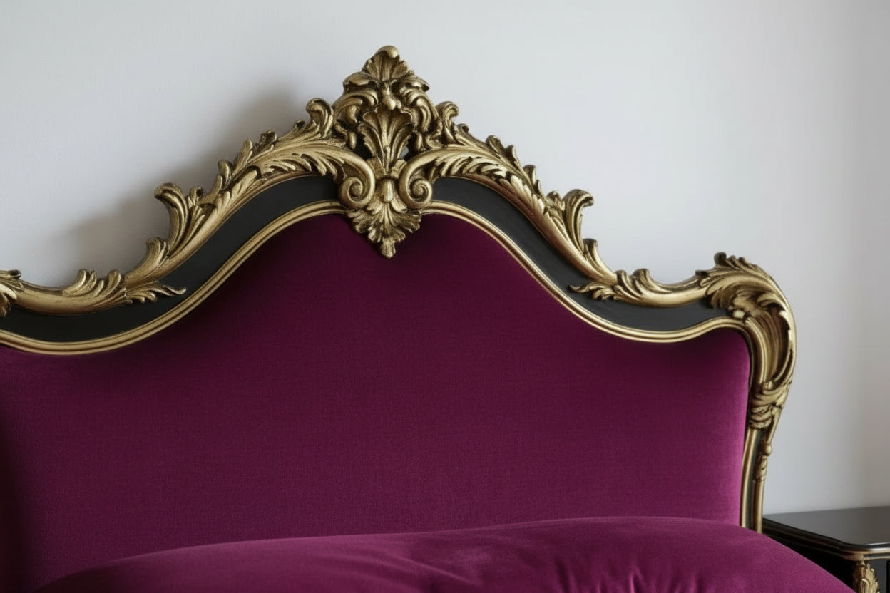 Classic Royal French Bed | Handcarved in Solid Teak Wood, Custom Design | Makin' It Home
