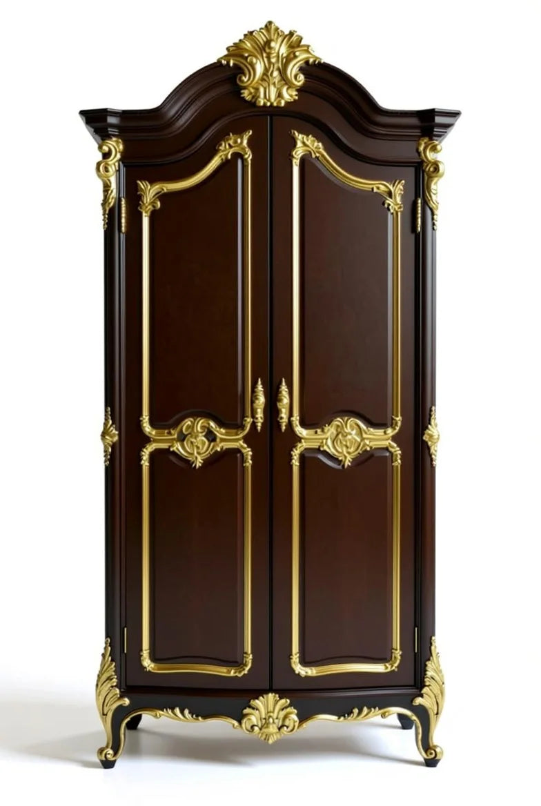 Burgundy classic french rococo style  Bed