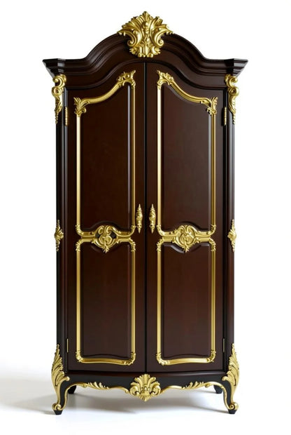 Burgundy classic french rococo style  Bed