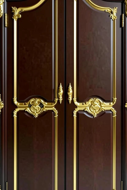 Burgundy classic french rococo style  Bed