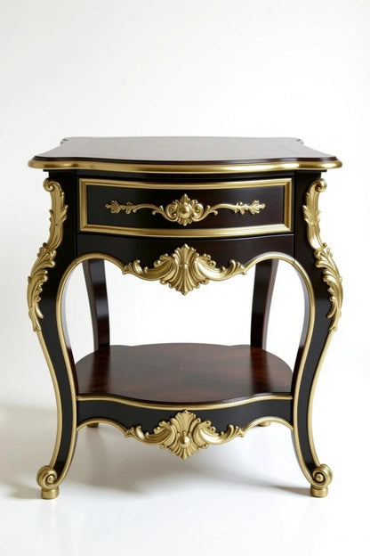 Burgundy classic french rococo style  Bed