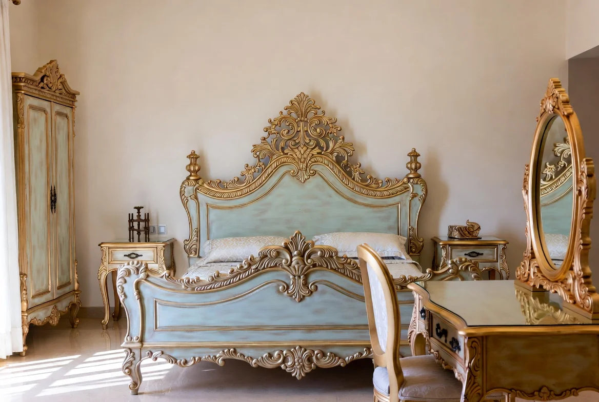 Elegant European Style Bedroom Set with Ornate Hand-Carved Details | Custom Design | Makin’ It Home