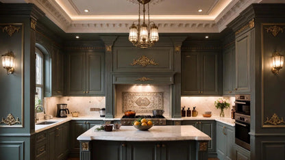 Classic Grey French Neo Style Kitchen Set