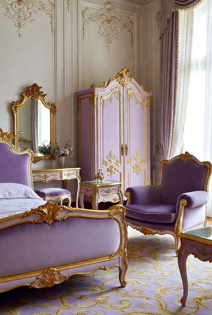 Empress Violet French Bed Set
