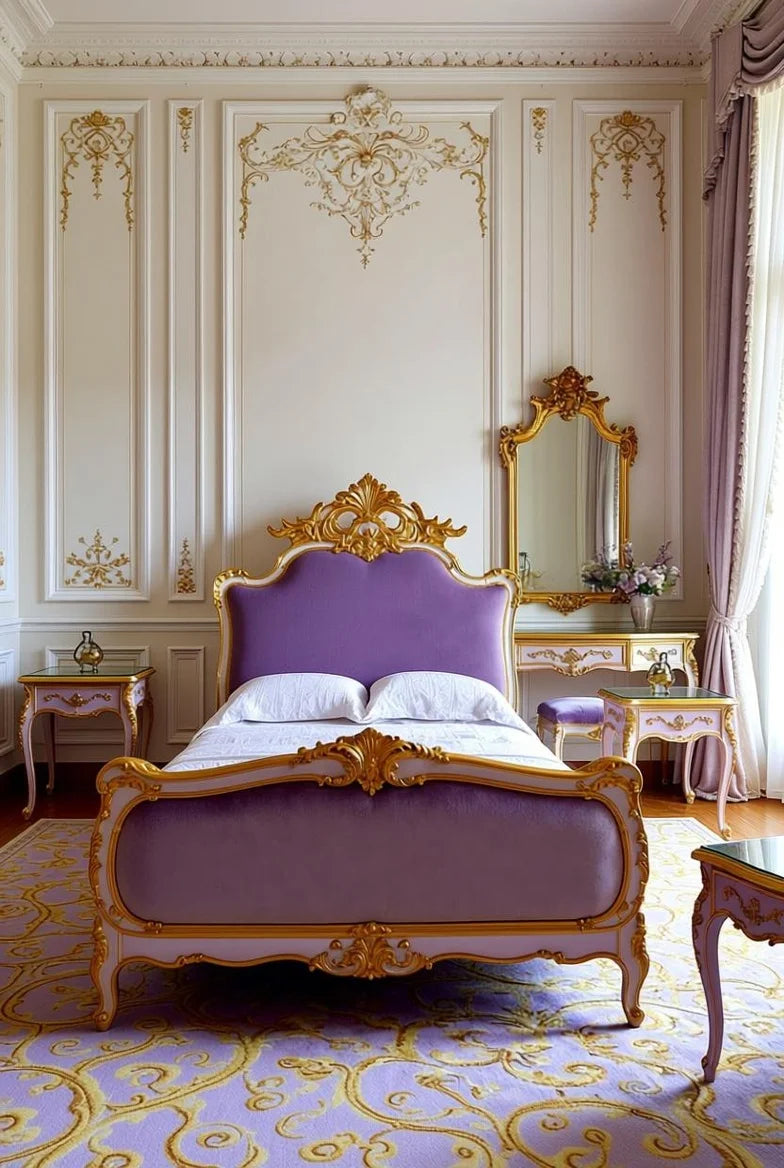 Empress Violet French Bed Set
