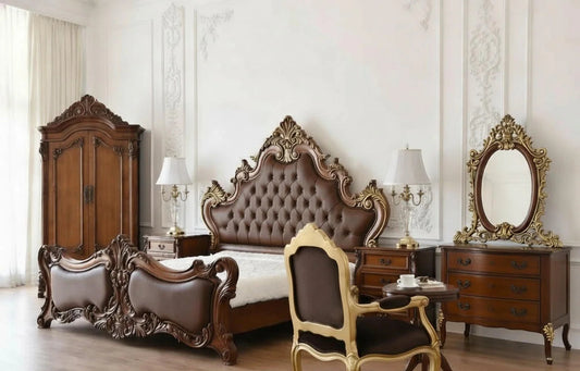 Royal French Provincial Bedroom Set for Elegant Master Bedrooms, Hand-Carved Solid Wood | Makin’ It Home