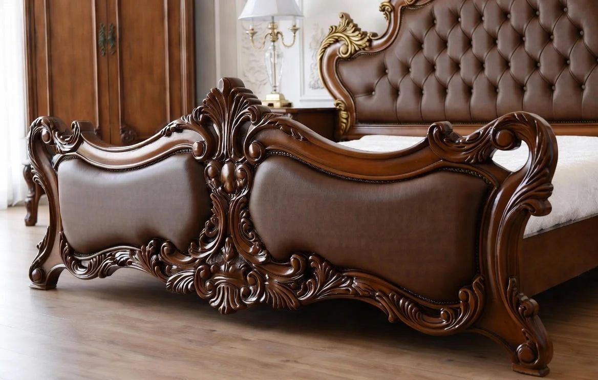 Royal French Provincial Bedroom Set for Elegant Master Bedrooms, Hand-Carved Solid Wood | Makin’ It Home
