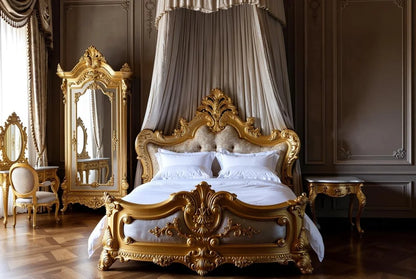 Grand Baroque Style King Bed – Hand-Carved Bespoke Luxury Statement Furniture | Makin’ It Home