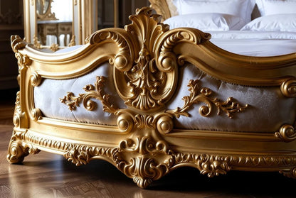 Grand Baroque Style King Bed – Hand-Carved Bespoke Luxury Statement Furniture | Makin’ It Home