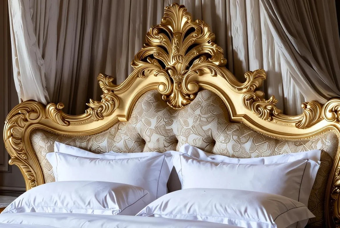 Grand Baroque Style King Bed – Hand-Carved Bespoke Luxury Statement Furniture | Makin’ It Home