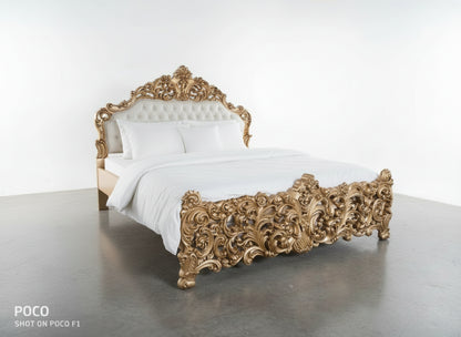 Luxury Hand-Carved French Baroque King Bed| European Style Bedroom Furniture | Makin’ It Home