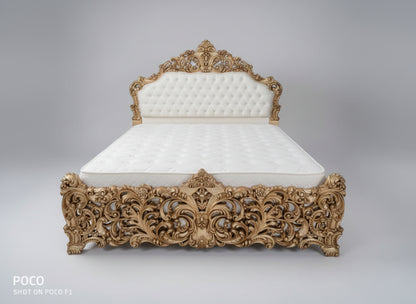 Luxury Hand-Carved French Baroque King Bed| European Style Bedroom Furniture | Makin’ It Home