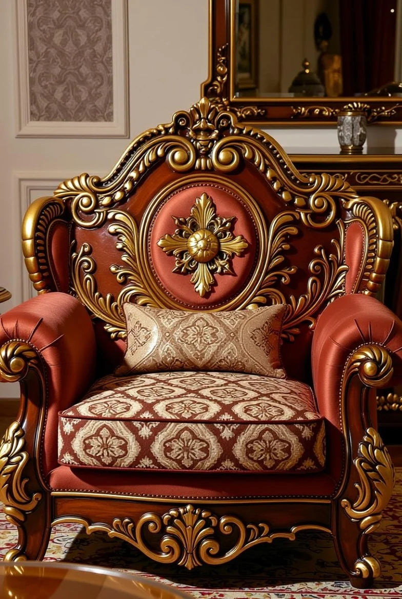 Grand European Baroque Style Sofa Set