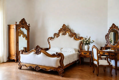 Royal Amber Handcarved French Style Bed | Luxury Custom Bedroom Furniture| Makin' It Home