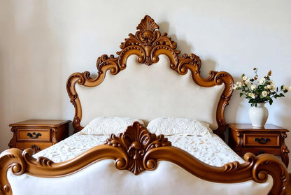 Royal Amber Handcarved French Style Bed | Luxury Custom Bedroom Furniture| Makin' It Home