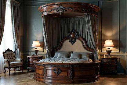 Palace Veil Classic French Empire Style Round Bed