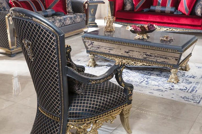 Regalia Noir Classic Sofa Set