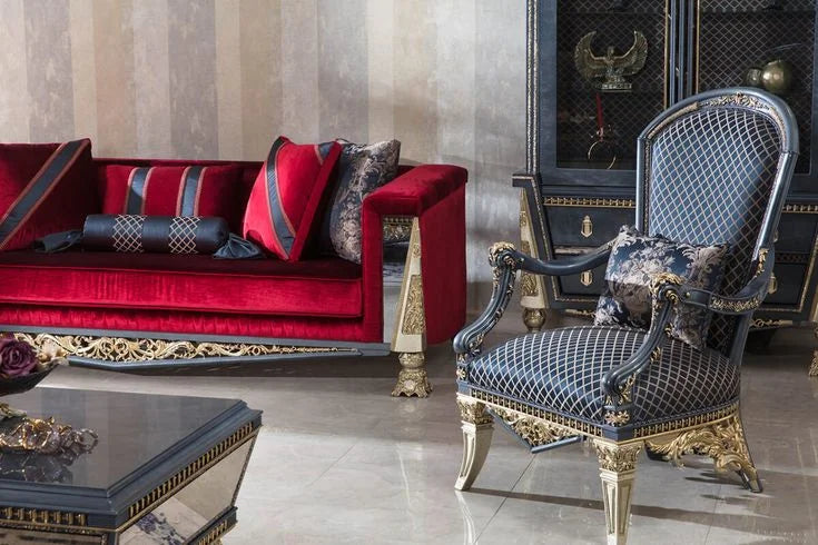 Regalia Noir Classic Sofa Set