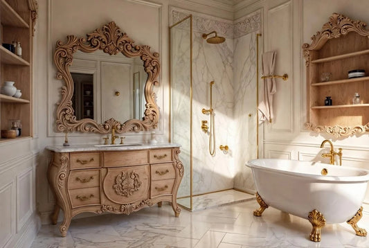 Rustic Grove Handcrafted Wooden Bathroom Vanity Unit