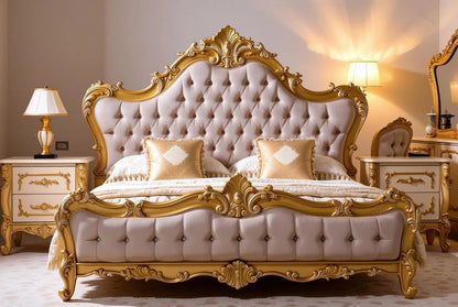 Royal Hand-Carved Baroque Bedroom Set| Luxury Bespoke Statement Furniture |The Mansion Collection