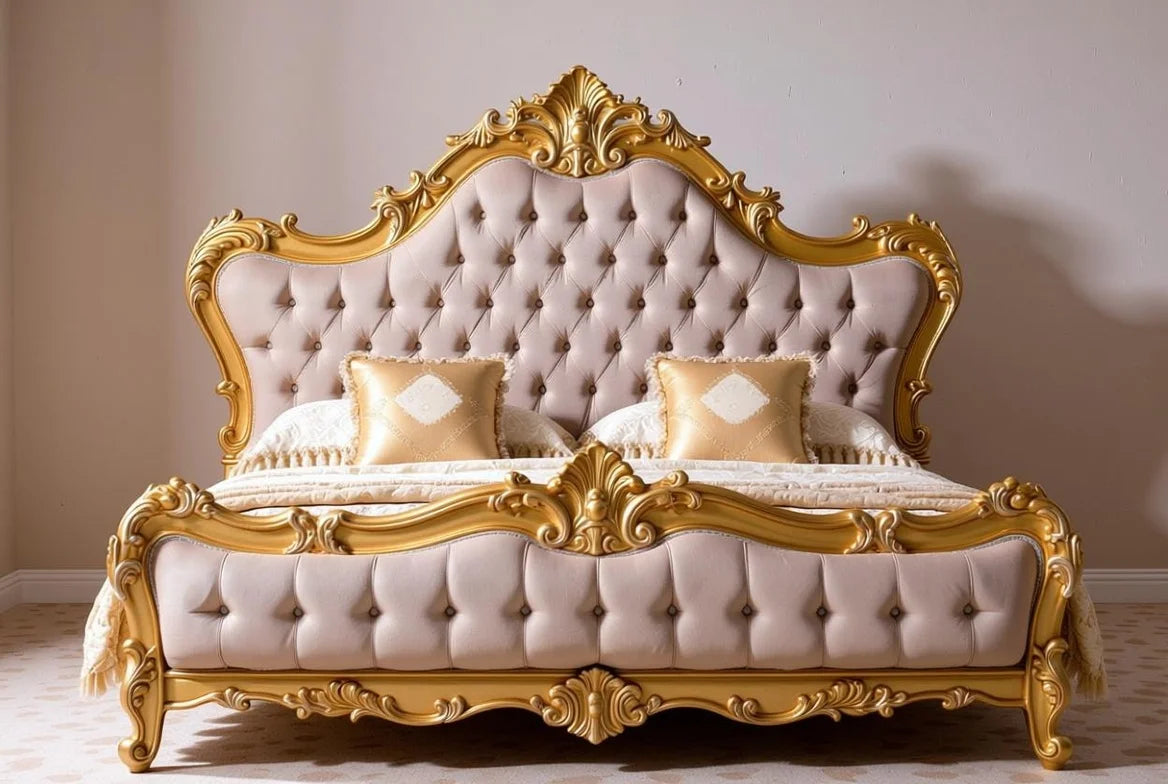 Royal Hand-Carved Baroque Bedroom Set| Luxury Bespoke Statement Furniture |The Mansion Collection