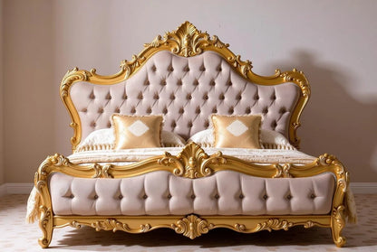 Royal Hand-Carved Baroque Bedroom Set| Luxury Bespoke Statement Furniture |The Mansion Collection