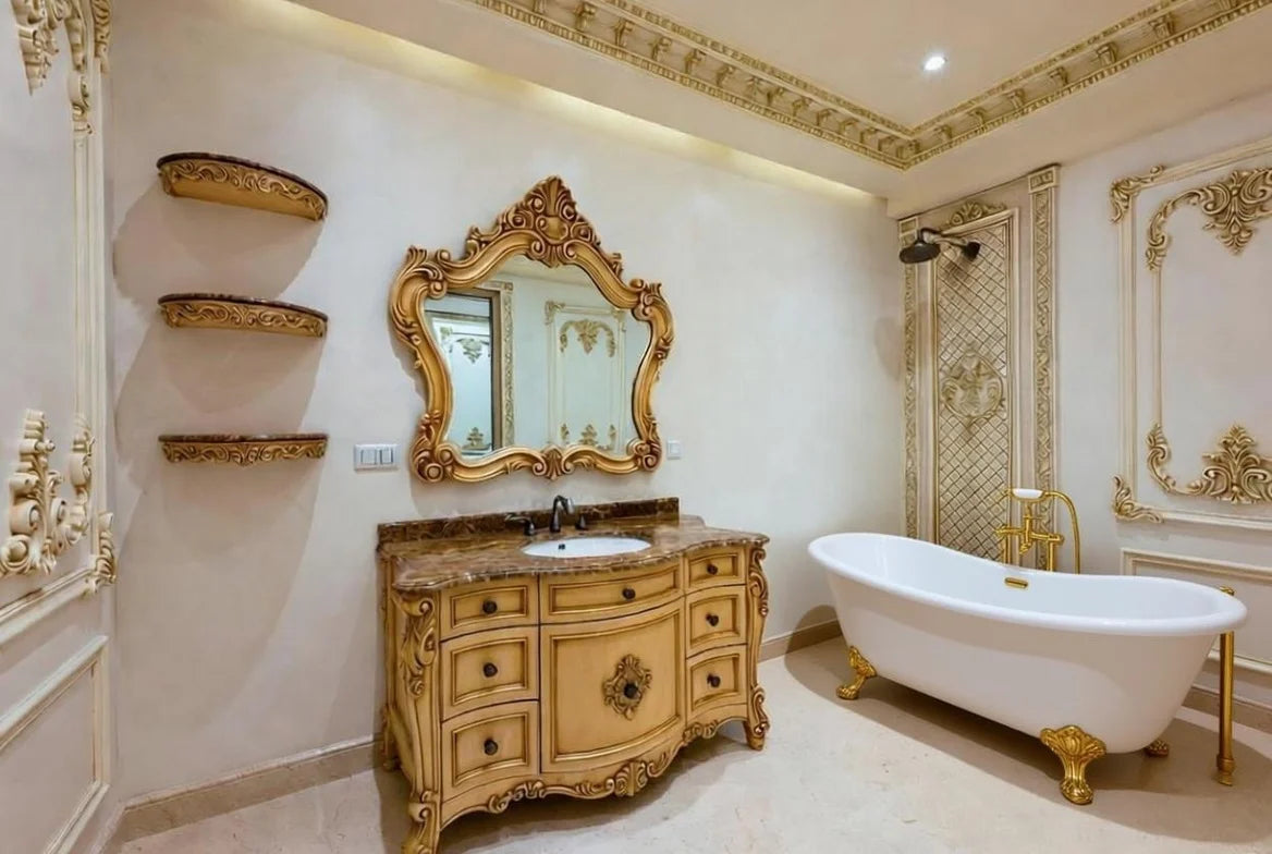 Warm Gold Luxury Bathroom Vanity