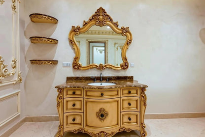 Warm Gold Luxury Bathroom Vanity