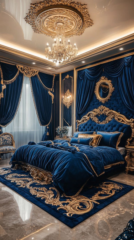 Royal Blue Wedding Bed