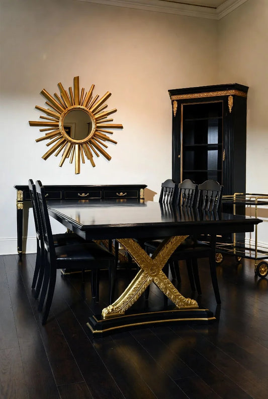 Black Imperial Louis XVI style Dining Set