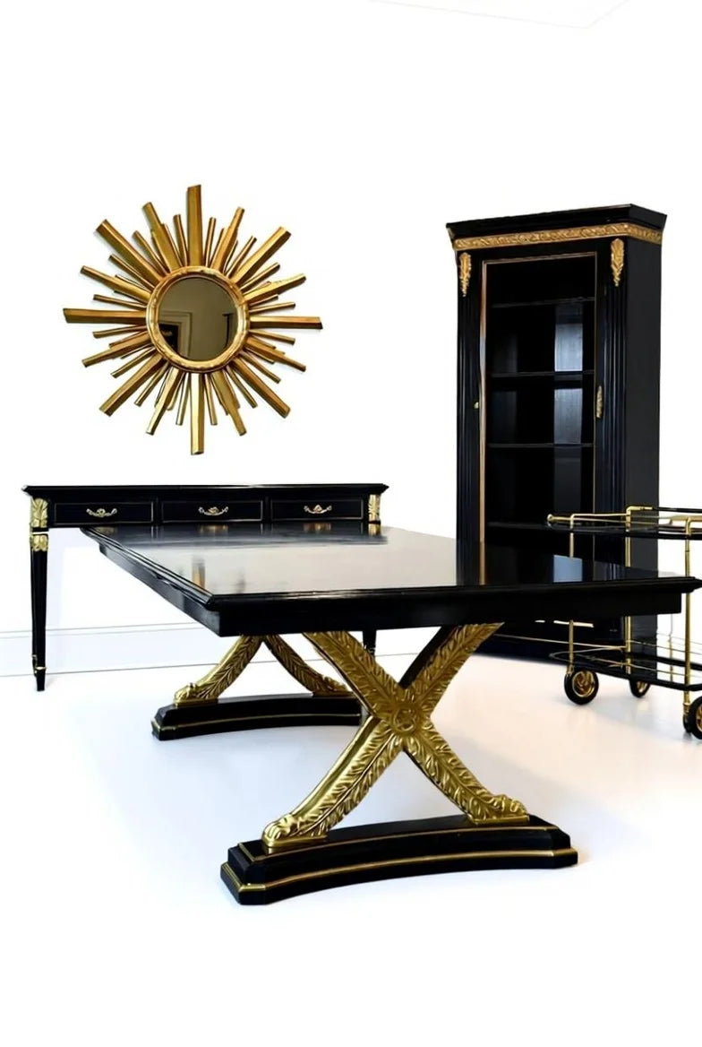 Black Imperial Louis XVI style Dining Set