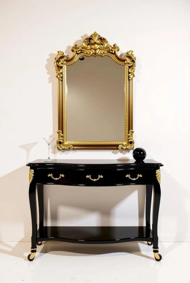 Royal Burgundy & Gold Dining Room Collection | Handcrafted High-Gloss Solid Wood Furniture | Custom Indian Luxury Interiors |