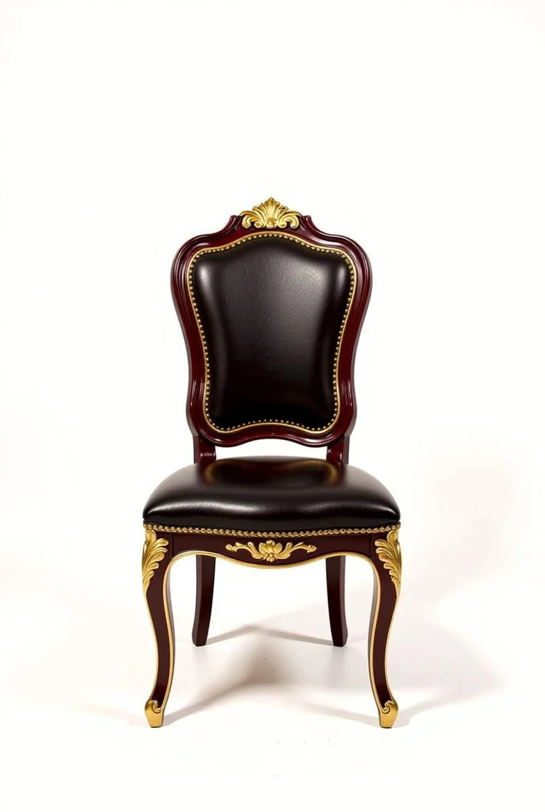 Royal Burgundy & Gold Dining Room Collection | Handcrafted High-Gloss Solid Wood Furniture | Custom Indian Luxury Interiors |
