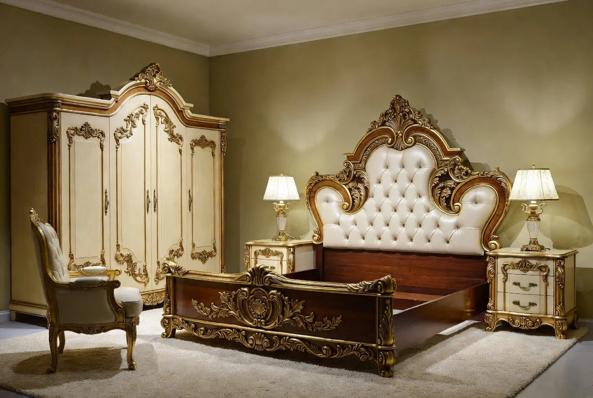 Grand Baroque Palace Bedroom Suite, Heirloom-Quality Furniture For Master Interiors | Empire Throne Collection