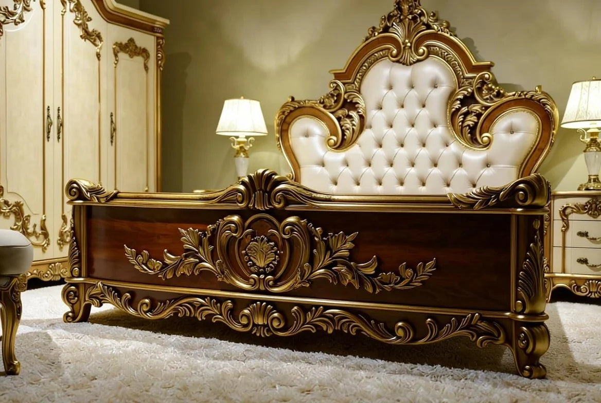 Grand Baroque Palace Bedroom Suite, Heirloom-Quality Furniture For Master Interiors | Empire Throne Collection