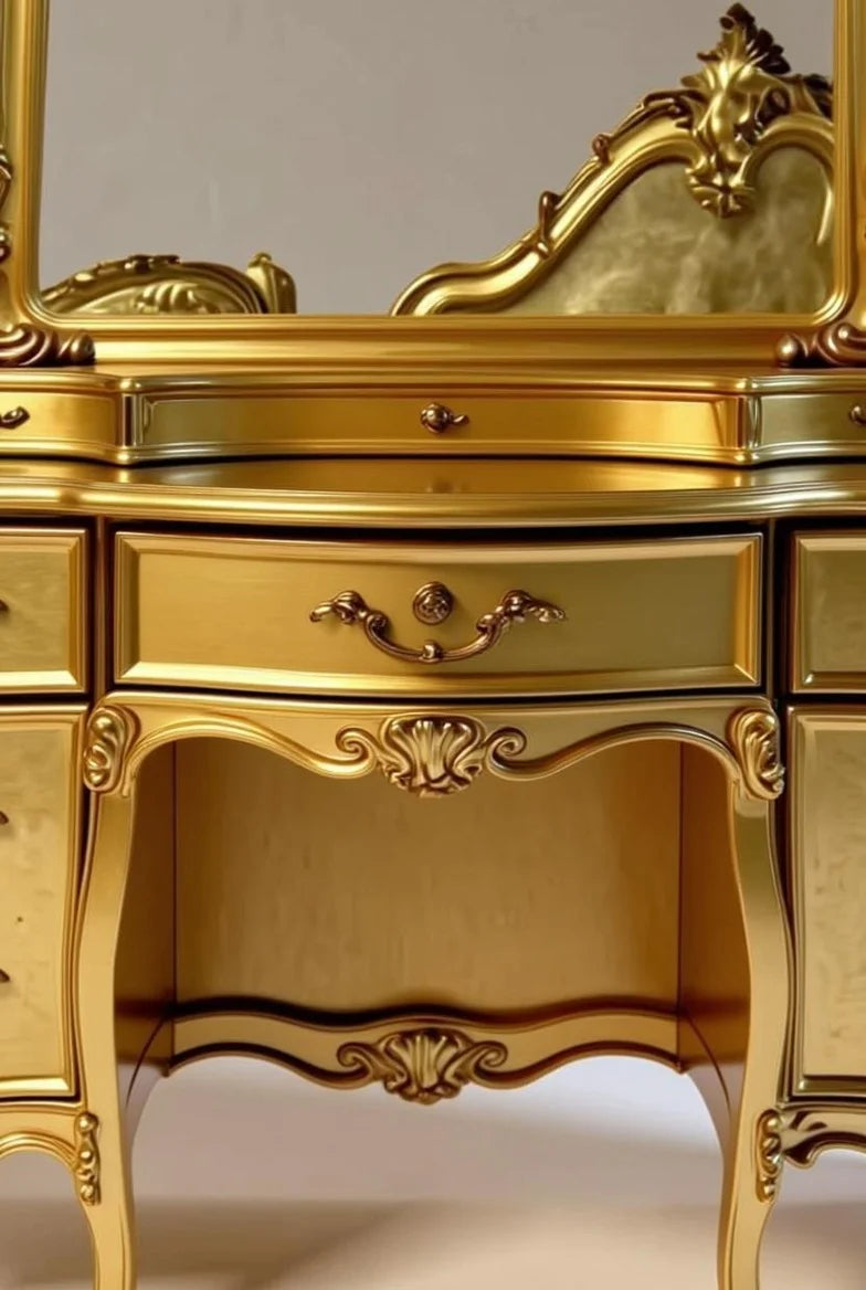 Heritage Gold Rococo Style French Bed Set