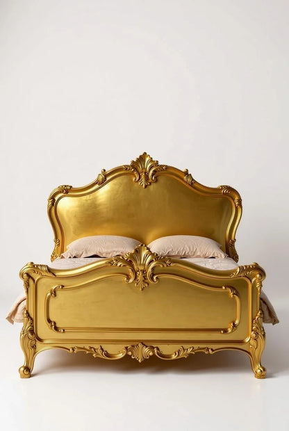 Heritage Gold Rococo Style French Bed Set