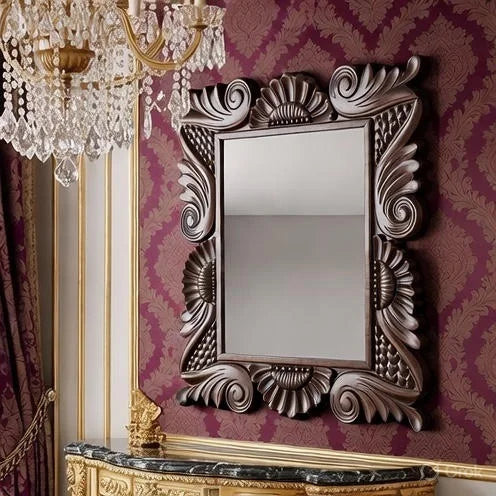 Victoria Hand Carved Ornate Wooden Wall Mirror | Luxury Antique Mirror | Decorative Mirror |