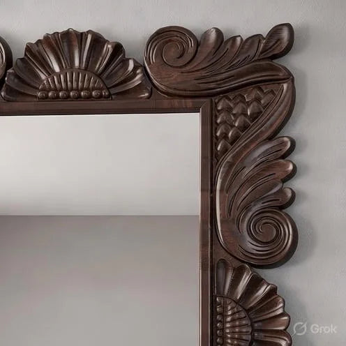Victoria Hand Carved Ornate Wooden Wall Mirror | Luxury Antique Mirror | Decorative Mirror |