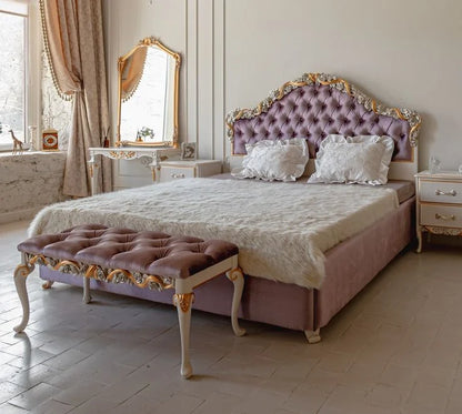 Lavender Upholstered Panel Bed